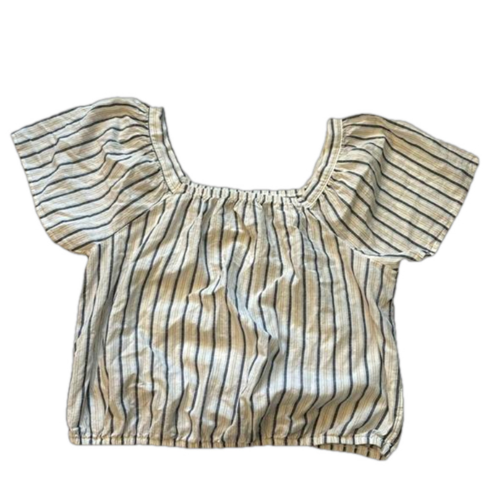 Falls Creek Square Neck Top White Women Size 1X